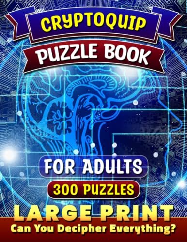 Cryptoquip Puzzle Books for Adults: Large Print. Cryptograms Puzzle Bo…